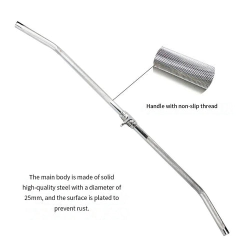 Gym Home Equipment Accessories Lat Pull Down Bar，Chrome-plated Surface Anti-rust High Load-bearing Fitness Tricep Rope Training