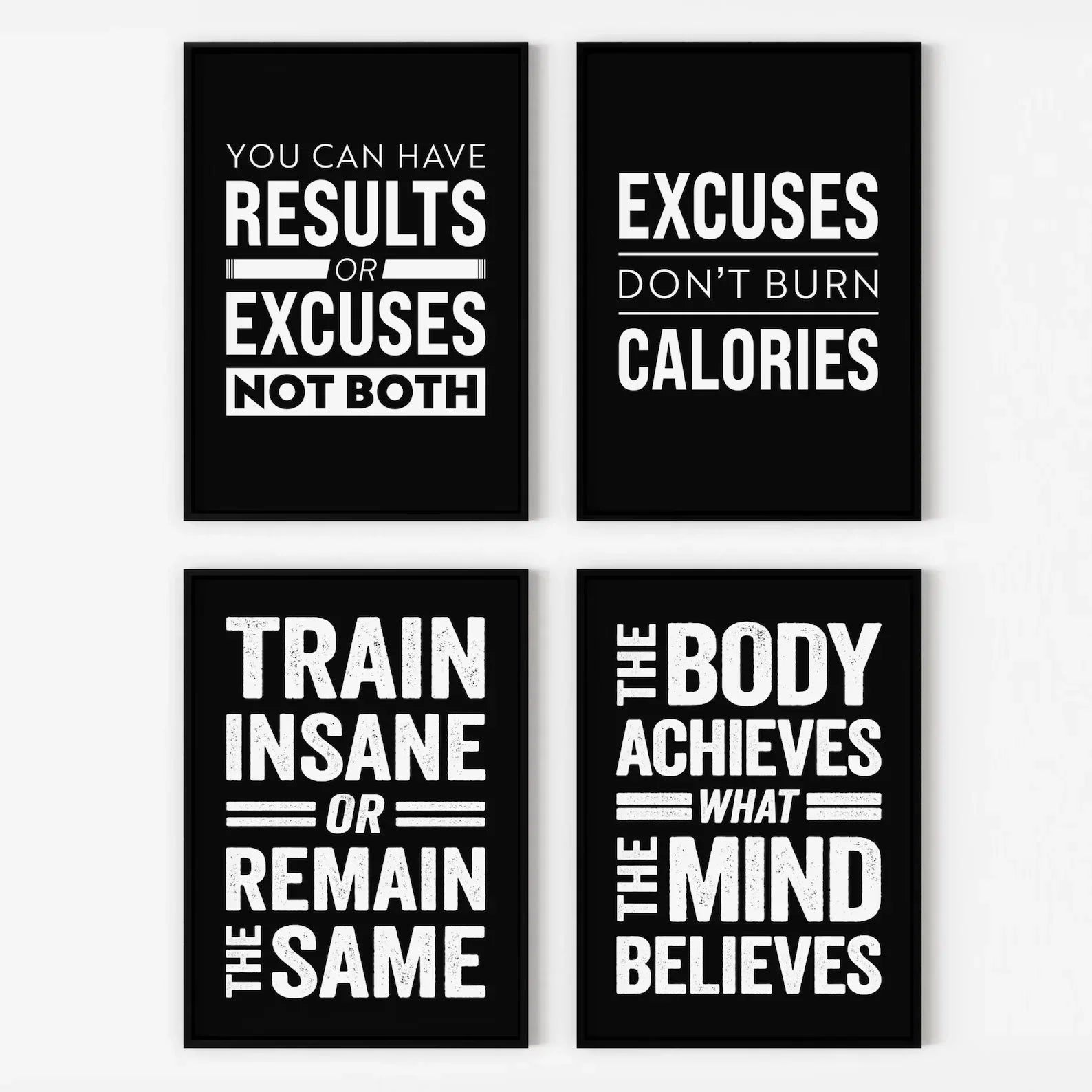 Gym Wall Art Poster Gym Inspirational Poster Home Gym Wall Decoration Gym Slogan Canvas Printing Decorative Painting Frameless