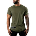 Gym Bodybuilding Muscle Sport Jogging Shirts Summer Cotton Breathable Short Sleeve Clothing Mens Casual Fitness Workout T-shirts